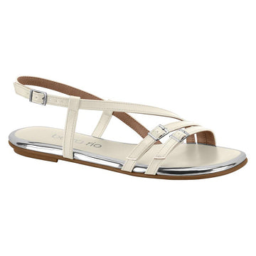 Beira Rio 8367-664 Strappy Flat Sandal in Off White